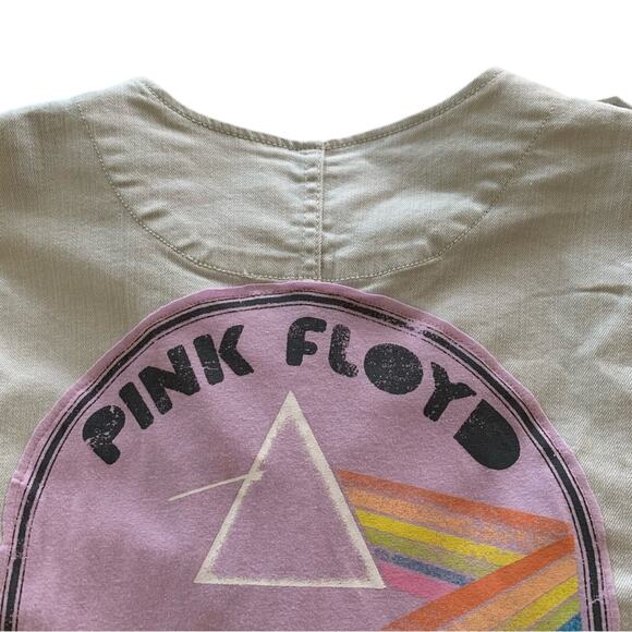 Via Penny Lane Reworked Apparel | Pink Floyd Graphic Denim Blazer Jacket XL - Picture 8 of 9